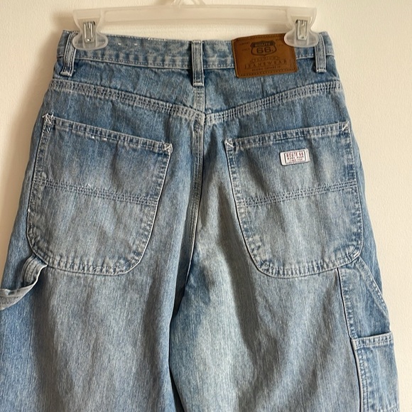 90s Carpenter Jeans 7/8 Blue Straight Route66 Y2K Skate Loose Grunge Alt Norm - Picture 8 of 13